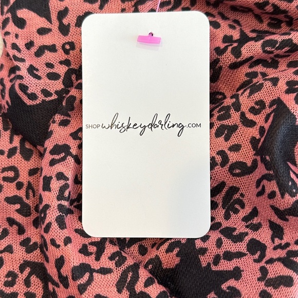 Pink Dolman Long Sleeve Top with Black Stars - Picture 5 of 8